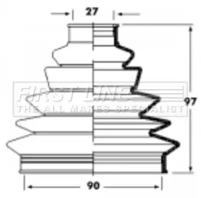 Пыльник, приводной вал FIRST LINE FCB2356