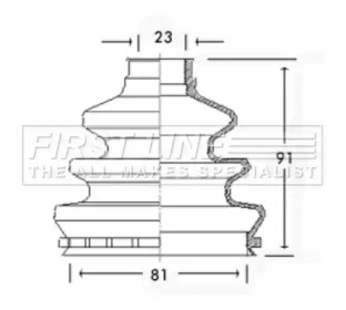 Пыльник, приводной вал FIRST LINE FCB2529