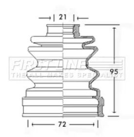 Пыльник, приводной вал FIRST LINE FCB2546