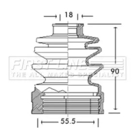 Пыльник, приводной вал FIRST LINE FCB2655
