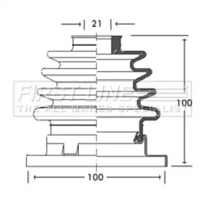 Пыльник, приводной вал FIRST LINE FCB2759