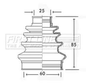 Пыльник, приводной вал FIRST LINE FCB2442