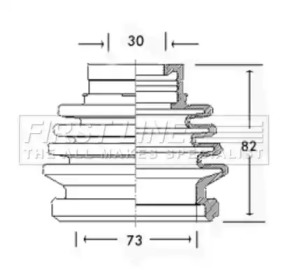 Пыльник, приводной вал FIRST LINE FCB2576