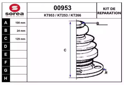 Комплект пыльника SNRA 00953