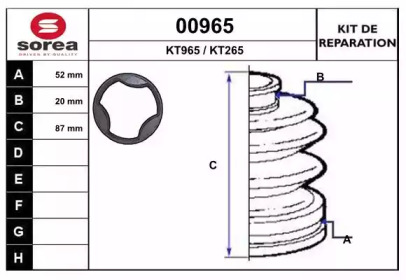 Комплект пыльника SNRA 00965