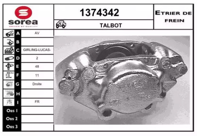 Тормозной суппорт SNRA 1374342