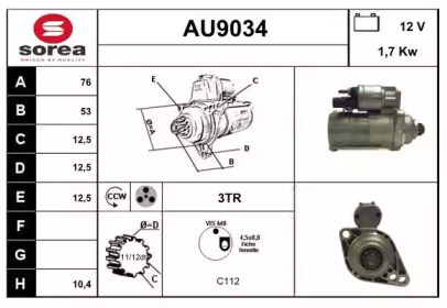 Стартер SNRA AU9034