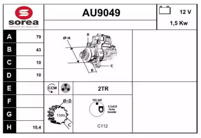 Стартер SNRA AU9049