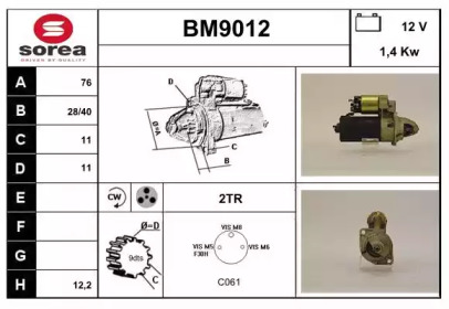 Стартер SNRA BM9012