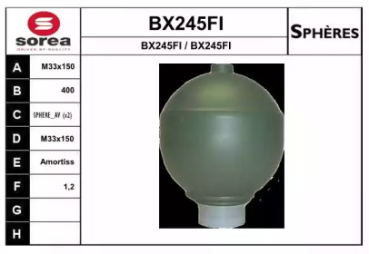 Гидроаккумулятор, подвеска / амортизация SNRA BX245FI