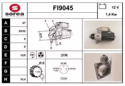 Стартер SNRA FI9045