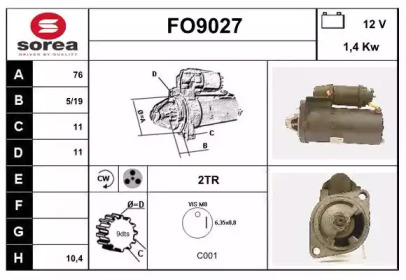 Стартер SNRA FO9027