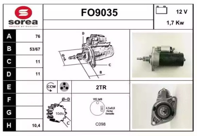 Стартер SNRA FO9035