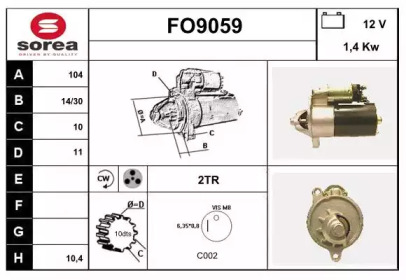 Стартер SNRA FO9059