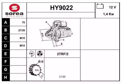 Стартер SNRA HY9022