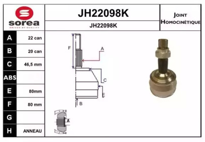 Шарнирный комплект SNRA JH22098K