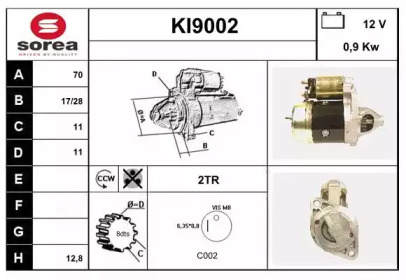 Стартер SNRA KI9002