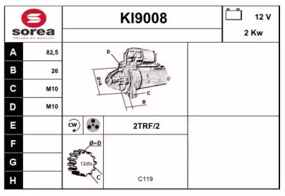 Стартер SNRA KI9008