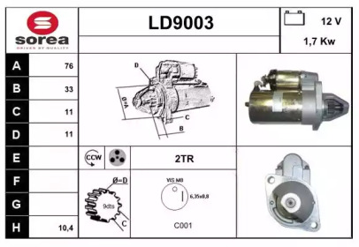 Стартер SNRA LD9003