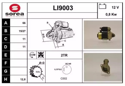 Стартер SNRA LI9003