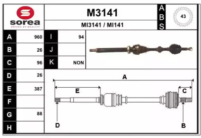 Вал SNRA M3141