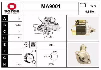 Стартер SNRA MA9001