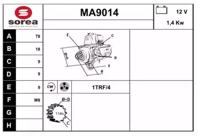 Стартер SNRA MA9014