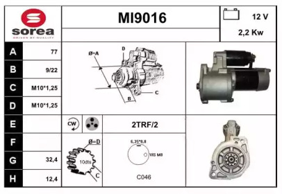 Стартер SNRA MI9016