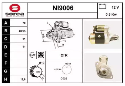 Стартер SNRA NI9006