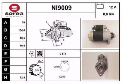 Стартер SNRA NI9009