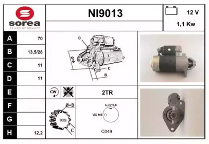 Стартер SNRA NI9013