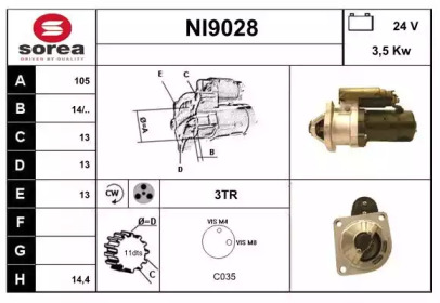 Стартер SNRA NI9028