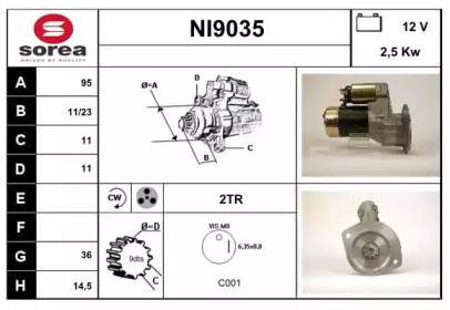 Стартер SNRA NI9035