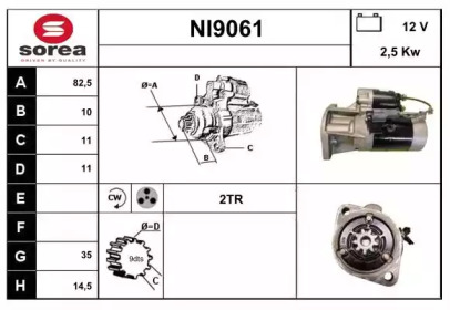 Стартер SNRA NI9061