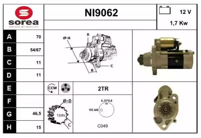 Стартер SNRA NI9062