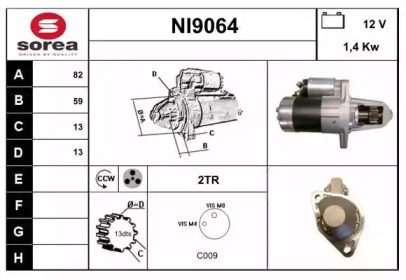 Стартер SNRA NI9064