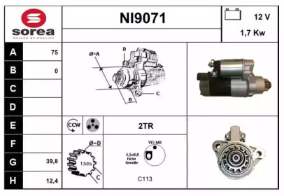 Стартер SNRA NI9071