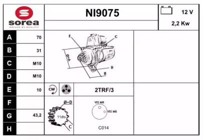 Стартер SNRA NI9075