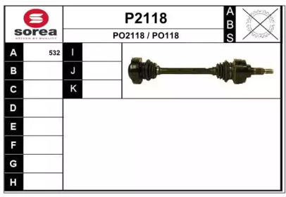 Вал SNRA P2118