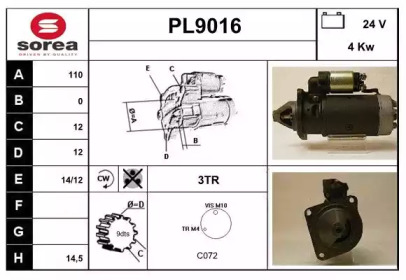 Стартер SNRA PL9016