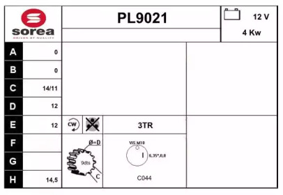 Стартер SNRA PL9021