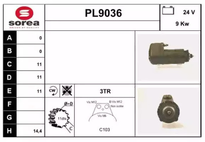 Стартер SNRA PL9036