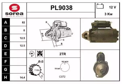 Стартер SNRA PL9038