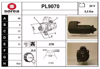 Стартер SNRA PL9070