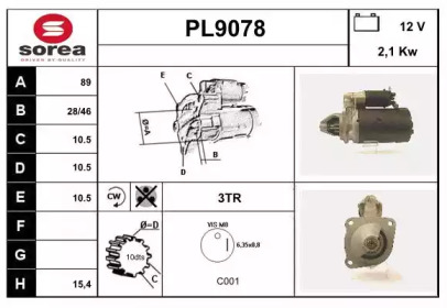 Стартер SNRA PL9078