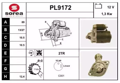 Стартер SNRA PL9172