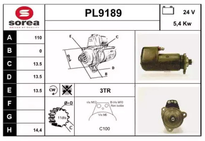 Стартер SNRA PL9189