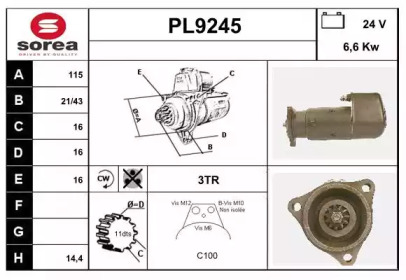 Стартер SNRA PL9245