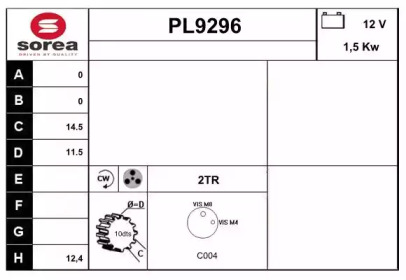 Стартер SNRA PL9296