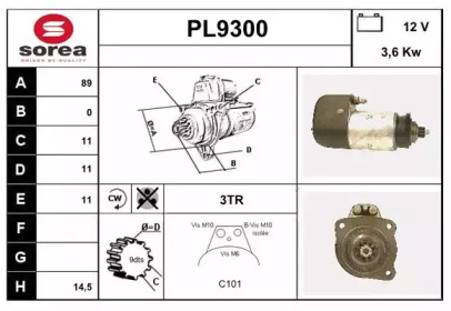 Стартер SNRA PL9300